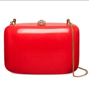 House of Rocío Clementine Clutch Red.